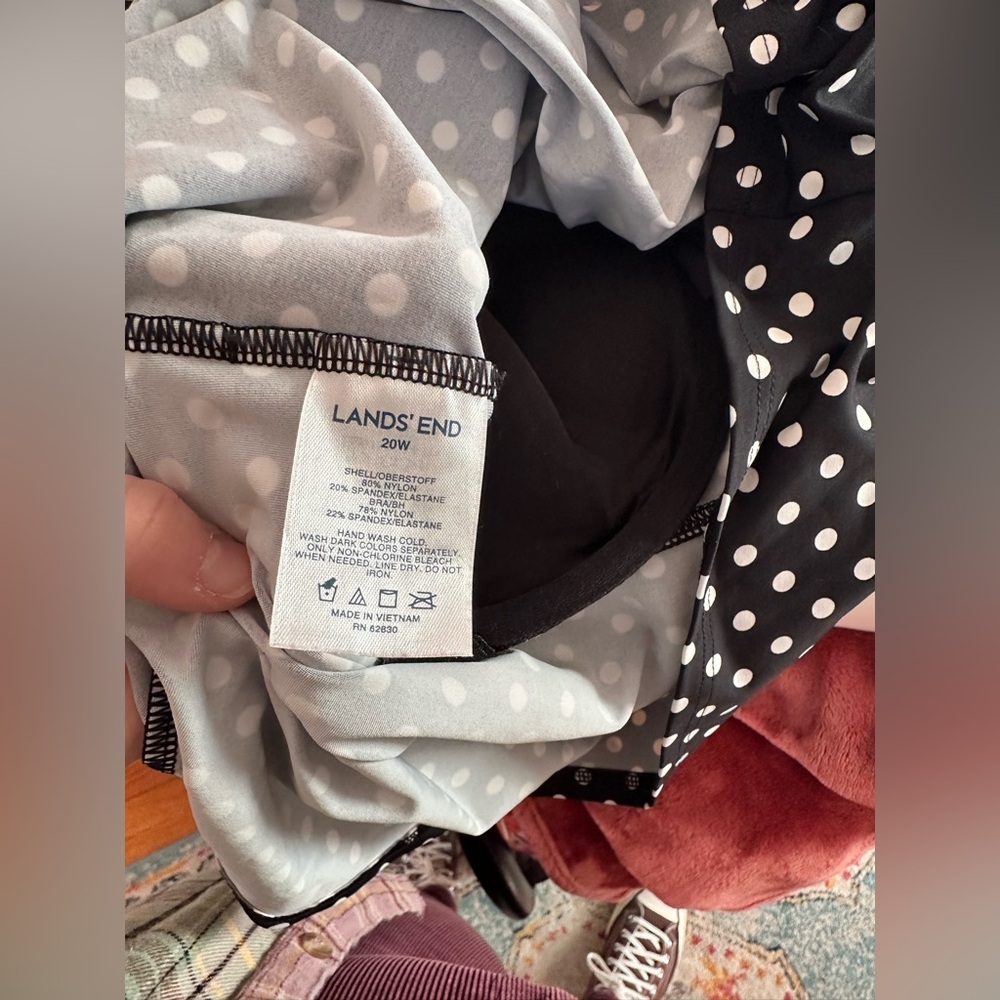 Lands End polka dot tankini top - Picture 5 of 5